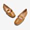 Tata/他她2018秋专柜同款棕色羊皮革一字带方头玛丽珍鞋休闲女鞋2HU04CQ8