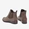 Tata/他她2018冬专柜同款灰色羊皮革绒面串珠套筒通勤踝靴女短靴DS140DD8