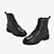 Tata/他她2018冬专柜同款黑色牛皮革休闲马丁靴女短靴EIF02DD8