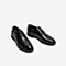 Tata/他她2020春专柜同款黑色牛皮革系带商务德比鞋男单鞋QBK01AM0
