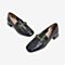 Tata/他她2021春专柜同款方头乐福鞋粗跟石头纹女单鞋WYE01AA1