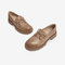 Tata/2022春商场同款复古雕花方跟深口鞋单鞋女新款WTQ03AM2