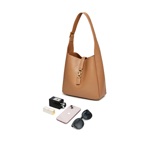 Tata/他她2023秋商场同款时尚通勤百搭简约水桶包新款X3112CX3