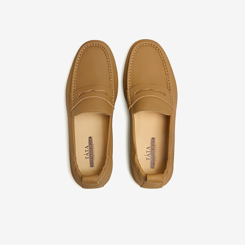 Tata/他她2024春商场同款时尚简约男士乐福鞋新款QED01BM4