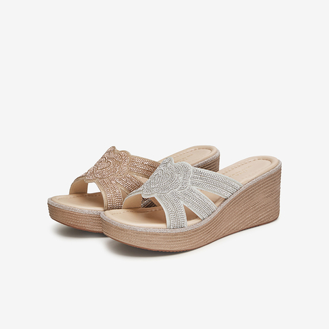 TATA/他她2024夏商场同款时尚简约休闲女拖鞋新款7MY17BT4