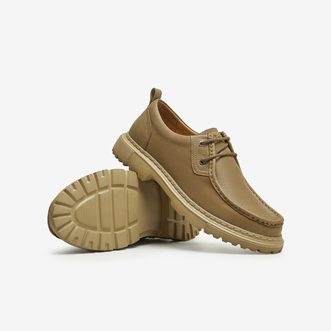 TATA/他她2024秋时尚休闲大气圆头厚底皮鞋男士新款OCN01CM4