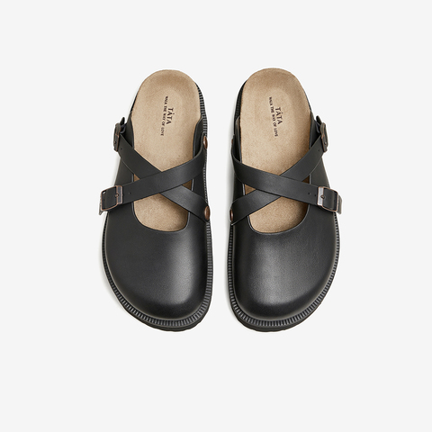 Tata/他她2024秋女外穿时尚休闲穆勒鞋新款GGX01CH4