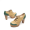 TEENMIX/天美意 及踝靴黄色软牛皮女皮鞋（常青）6CI24AM2