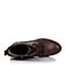 TEENMIX/天美意冬季专柜同款棕红色软牛皮女皮靴6IA40DD3