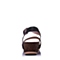 Teenmix/天美意夏季专柜同款黑色亮片布坡跟女凉鞋6YE01BL5