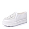 Teenmix/天美意春季专柜同款白色绵羊皮女单鞋6RV46AM5