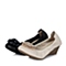 Teenmix/天美意秋季专柜同款米白色时尚舒适牛皮女皮鞋6SK13CQ5
