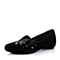 Teenmix/天美意秋季专柜同款黑色羊皮女单鞋6UK09CQ5