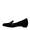 Teenmix/天美意秋季专柜同款黑色羊皮女单鞋6UK09CQ5