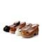 Teenmix/天美意秋季专柜同款棕色擦色软牛皮女单鞋6SR02CQ5