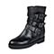 Teenmix/天美意冬季专柜同款黑色牛皮女休闲靴6A363DZ5