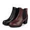 Teenmix/天美意冬季专柜同款黑色小牛皮女靴（皮里）6VF45DD5