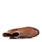 Teenmix/天美意冬季专柜同款棕色打蜡牛皮女靴（皮里）6D440DD5