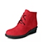 Teenmix/天美意冬季专柜同款红色磨砂牛皮女短靴6JQ42DD5