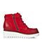 Teenmix/天美意冬季专柜同款红色磨砂牛皮革女皮靴6C240DD5
