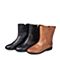 Teenmix/天美意冬季专柜同款黑色牛皮女靴（皮里）6D462DZ5