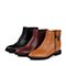 Teenmix/天美意冬季专柜同款棕色牛皮革女皮靴6A242DD5