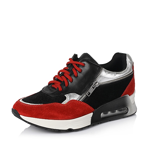 Teenmix/天美意专柜同款红/黑/银色女单鞋6ZJ20CM5