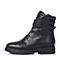 Teenmix/天美意冬季专柜同款黑色牛皮女靴（皮里）AL61HDD5