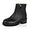 Teenmix/天美意冬季专柜同款黑色牛皮女靴（绒里）AL63HDD5