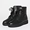 Teenmix/天美意冬季专柜同款黑色牛皮女休闲靴（毛里）AL471DD5