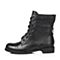 Teenmix/天美意冬季专柜同款黑色牛皮女靴（绒里）6A560DZ5