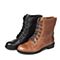 Teenmix/天美意冬季专柜同款黑色牛皮女靴（绒里）6A560DZ5