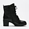 Teenmix/天美意冬季专柜同款黑色小牛皮女中靴（绒里）6VF61DZ5