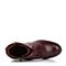 Teenmix/天美意冬季专柜同款酒红色打蜡牛皮女靴（皮里）6WM67DZ5