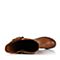 Teenmix/天美意冬季专柜同款棕色打蜡牛皮女靴（南）6A580DG5