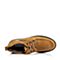 Teenmix/天美意冬季专柜同款土黄/棕黄色二层牛皮男靴（绒里）63N40DD5