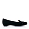 Teenmix/天美意春季专柜同款黑色羊绒皮浅口女单鞋6UK02AQ5