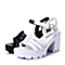 Teenmix/天美意夏专柜同款白-牛皮革女皮凉鞋6K205BL6