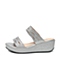Teenmix/天美意夏季专柜同款银色亮片布女鞋6VA02BT6