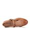 Teenmix/天美意秋季专柜同款棕色牛皮革女皮鞋6RY37CQ6