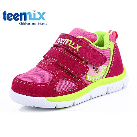 天美意(TEENMIX)16年春季旅游运动透气跑步鞋搭扣男女童板鞋魔术贴CX6280