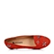 Teenmix/天美意秋季专柜同款红色羊皮内增高女单鞋6UK08CQ5