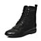 Teenmix/天美意冬季专柜同款黑色牛皮女靴6D463DZ6