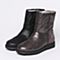 Teenmix/天美意冬季专柜同款黑色布/牛二层皮女靴（毛里）6R262DZ6