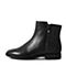 Teenmix/天美意冬季专柜同款黑色牛皮女靴6D444DD6