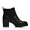 Teenmix/天美意冬季专柜同款黑色牛皮女靴6D542DD6