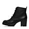 Teenmix/天美意冬季专柜同款黑色牛皮女靴6D543DD6