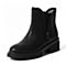 Teenmix/天美意冬季专柜同款黑色牛皮女靴6R541DD6