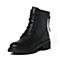Teenmix/天美意冬季专柜同款黑色小牛皮女靴6R542DD6