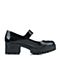 Teenmix/天美意秋季专柜同款黑色牛皮女单鞋6SR03CQ6